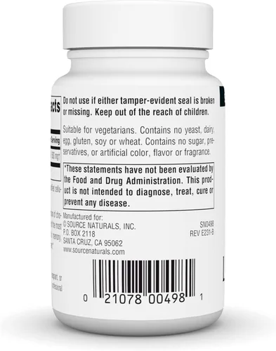 Miniatura 3 de Source Naturals Acetil L-carnitina, 500 mg, 30 tabletas