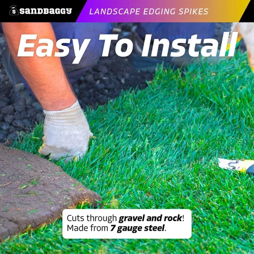Miniatura 8 de Sandbaggy Estacas galvanizadas de 6 pulgadas para bordes de paisaje, clavos de paisaje en espiral, acero de calibre 7, ideales para suelos rocosos
