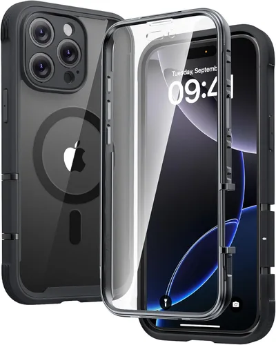 Miniatura 48 de Diaclara - Funda compatible con iPhone 11, carcasa resistente de cuerpo completo con protector de pantalla integrado sensible al tacto y Transparente