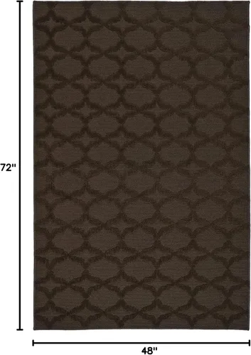 Miniatura 314 de Garland Rug Sparta - Alfombra antideslizante de polipropileno de 2 pies x 12 pies, color negro, ideal para salas de estar y pasillos, elegante