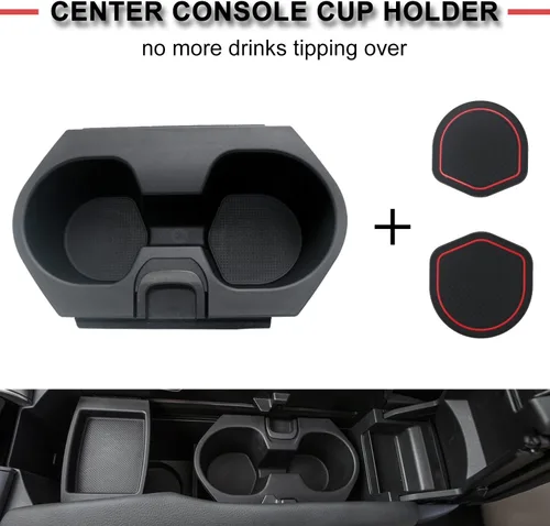 Miniatura 2 de Soporte para taza Civic con alfombrilla para consola central compatible con accesorios Honda Civic de 10ª generación Lx Ex Si Coupé Sedán Hatchback