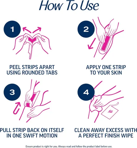 Miniatura 6 de VEET Kit de depilación listo para usar para mujeres, tiras de cera para depilación corporal, kit de cera para piernas y cuerpo, producto de cuidado