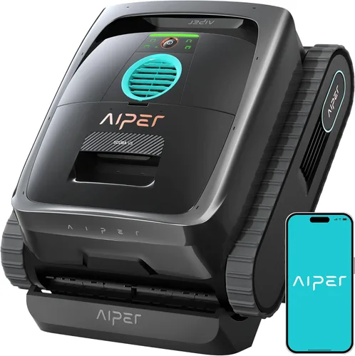 Miniatura 8 de AIPER Scuba V3 AI Vision - Limpiador robótico inalámbrico para piscinas, incluye base de carga inalámbrica, estacionamiento inteligente de línea