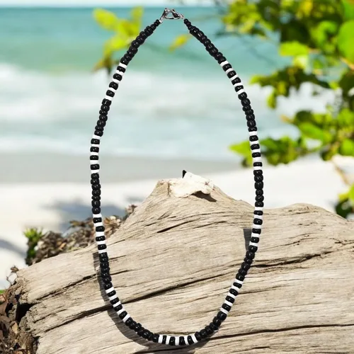 Miniatura 13 de BlueRica Collar de cuentas de concha de coco y puka (18")