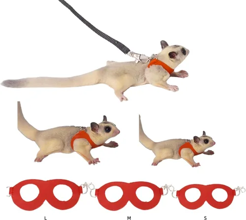 Miniatura 9 de MANON ROSA Sugar Glider - Juego de arnés y correa, chaleco ajustable de 3 piezas a prueba de escapes para ardillas, ratas, ratones, ratones y 01
