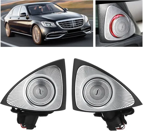 Miniatura 4 de Tweeters de audio para coche con kit de iluminación ambiental LED, 7 colores 3D giratorios, repuesto para S-Class W222 Pre-Facelift 2014-2017