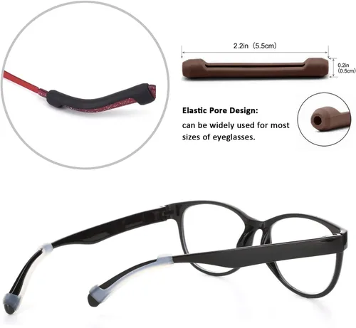 Miniatura 5 de Benvo 12 pares de retenedores para gafas de silicona, sujetadores para patillas de gafas, protectores antideslizantes, sujetadores para gafas