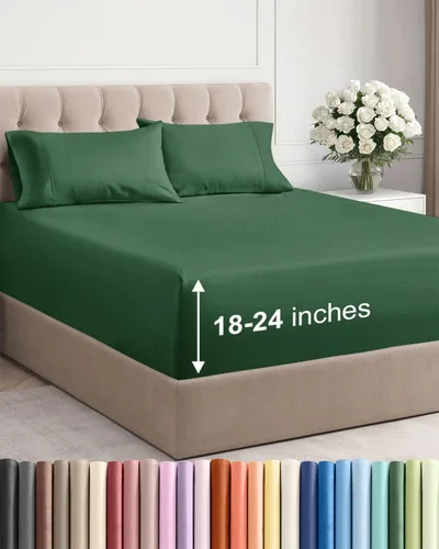 Miniatura 42 de Sábanas King divididas con bolsillos extra profundos, sábanas transpirables y refrescantes de 5 piezas, sábanas de lujo para hotel, suaves, sin 22