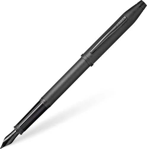 Miniatura 40 de Cross Century II - Bolígrafo de punta Selectip, lacado negro con detalles chapados en oro de 23 quilates