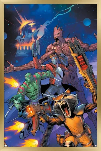 Miniatura 13 de Marvel Comics Guardianes de la Galaxia - Póster de pared con gritos grupales, 34 pulgadas de largo x 22.4 pulgadas de ancho, versión premium sin