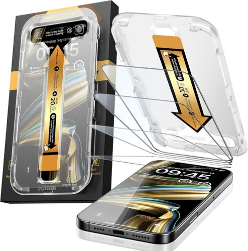 Miniatura 14 de MRGLAS TOP 9H+ - Paquete de 4 protectores de pantalla de vidrio para iPhone 12 Pro Max, protector de pantalla de privacidad con protector de lente