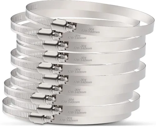 Miniatura 9 de OURU Abrazaderas de manguera grandes, paquete de 10 abrazaderas de manguera de acero inoxidable de 12 pulgadas ajustables de 11-1/2-1/4