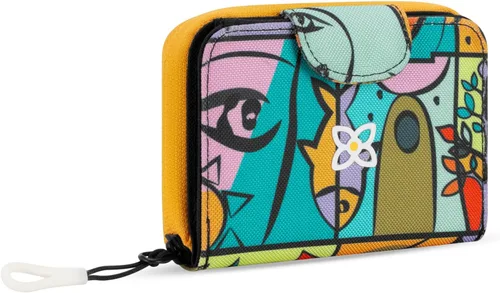 Miniatura 38 de Sherpani Barcelona, pequeña cartera de nailon plegable con bolsillo con cremallera para mujer, bolsa de viaje, protección RFID