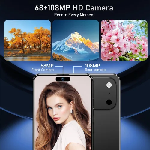 Miniatura 3 de Teléfono celular desbloqueado PMAX de 12 GB+512 GB, pantalla HD de 6.99 pulgadas, teléfonos Android 15 5G, batería 7000 mAh desbloqueado