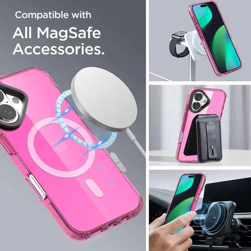 Miniatura 18 de AICase Funda protectora para iPhone 16 compatible con iPhone 16, delgada, ligera, transparente [no amarillenta] Diseño vibrante