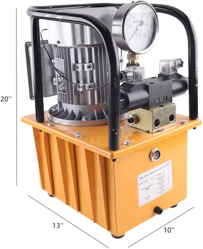 Miniatura 2 de Bomba hidráulica eléctrica de 750 W 10000 PSI Válvula solenoide de doble efecto Bomba hidráulica accionada eléctricamente, unidad de alimentación