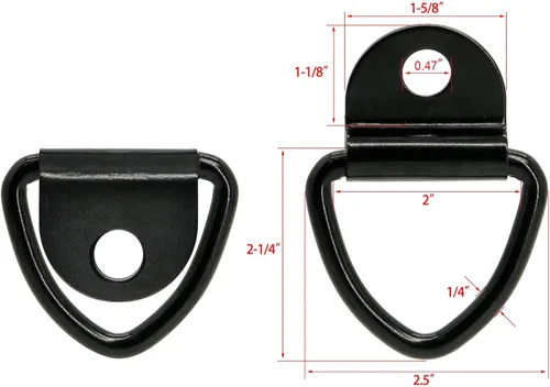 Miniatura 3 de 12 Piezas de Anclajes de Amarre de Anillo en V de 2" de Diámetro de Acero Anclaje de Anillo en V de Perno para Remolque para Remolque, Carga
