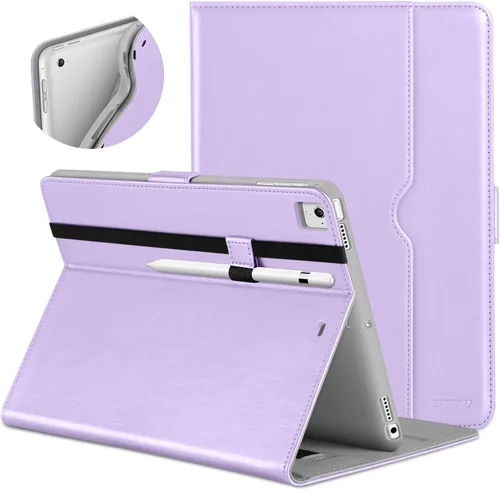 Miniatura 22 de DTTO para iPad de 9.7 pulgadas 5ª/6ª generación 2018/2017 con soporte para Apple Pencil, funda de piel premium con función atril para iPad de 9.7