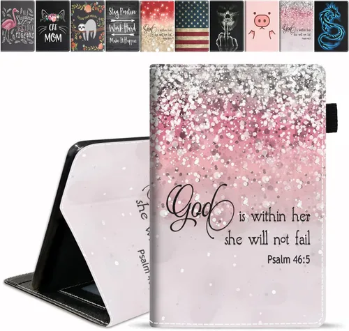 Miniatura 24 de Funda para tableta Amazon Fire HD 10/Fire HD 10 Plus (11ª generación, versión 2021), con cita inspiradora de «Be a Flamingo in a Flock», funda