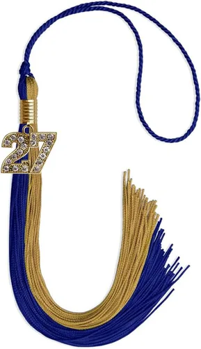 Miniatura 234 de Endea Graduation Borla de doble color con dije dorado (negro/oro brillante, 2022)