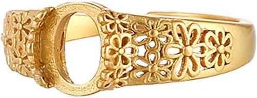 Miniatura 7 de Base de anillo en blanco ajustable de plata de ley 925 maciza para cabujones ovalados, camafeo de bricolaje, suministros para hacer joyas