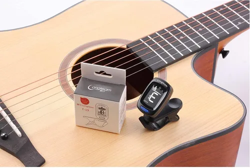 Miniatura 3 de AXLOFO® Afinador de guitarra con clip para todos los instrumentos, ukelele, guitarra, bajo, mandolina, violín, banjo, pantalla LCD, rotación de 360
