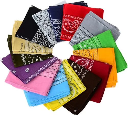 Miniatura 6 de BSLINO Bandanas 22 X 22 pulgadas 100% algodón novedad impresión de doble cara Paisley Cowboy Bandana Party Favor bufanda diadema pañuelos, Paisley