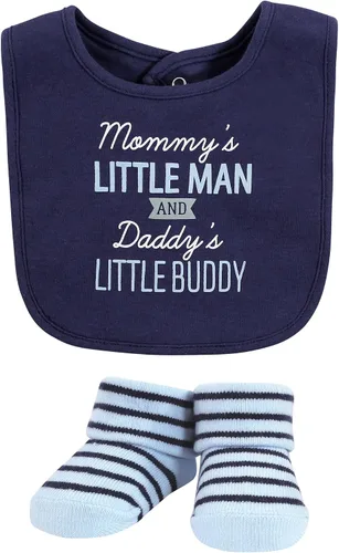 Miniatura 5 de Hudson Baby Conjunto de babero y calcetines unisex de algodón para bebé