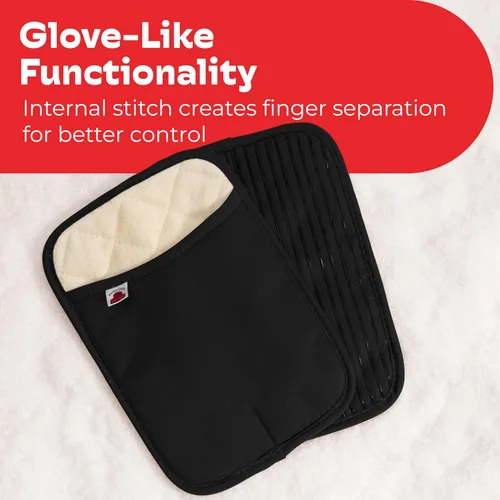 Miniatura 4 de Juego de 2 soportes de silicona para ollas - Juego de 2 negros - 10 x 3 - Resistente al calor hasta 536 F / 280 C protectores de cocina