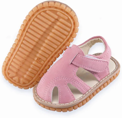 Miniatura 3 de WILLFUN Sandalias chirriantes de verano para bebé, niño, niña, suela de goma de primera calidad, puntera cerrada, antideslizantes, zapatos