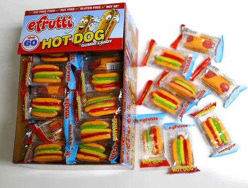 Miniatura 2 de eFrutti Gummi - Caja expositora con forma de perro caliente (60 piezas) Look-On