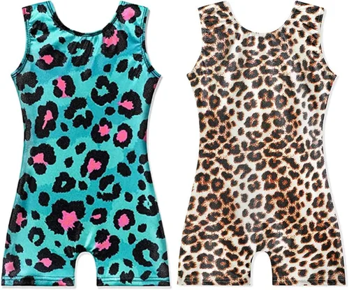 EQSJIU Leotardos de gimnasia con pantalones cortos para niñas, unicornio, arco iris, globo, flor, colores degradados, mallas con pantalón ciclista