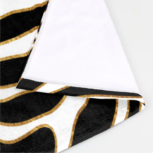 Miniatura 4 de Juego de toallas de baño de 3 piezas, toallas de baño con estampado de cebra de animal negro bohemio, toallas suaves y absorbentes para baño