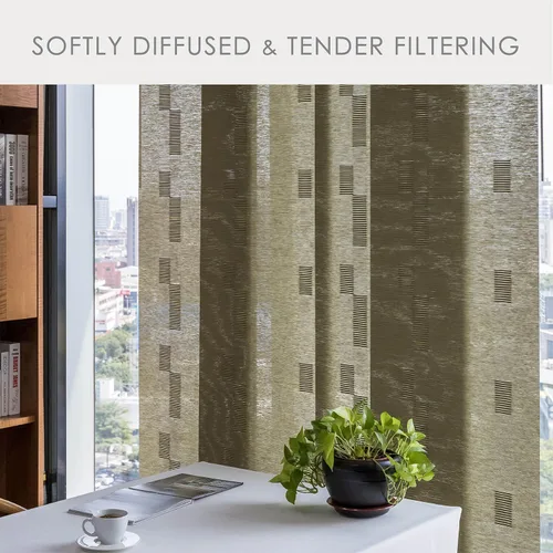 Miniatura 7 de GoDear Design - Persianas ajustables deslizantes para puertas de vidrio, cortinas verticales con panel de riel, puertas de armario, riel extensible