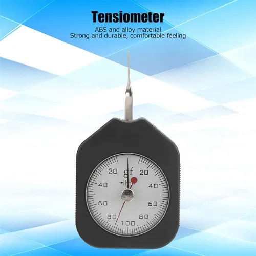 Miniatura 3 de Kadimendium Medidor de tensión de esfera SEG-100‑2 Medidor de tensión Medidor de fuerza de gramo de bolsillo Medidor de fuerza doble puntero 3.53 oz