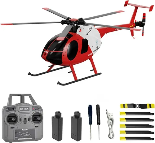 Helicóptero de control remoto C189, 2.4G 6CH UAV 1:28 Motor sin escobillas Helicóptero RC Helicóptero de una sola hoja Flybarless Helicóptero remoto