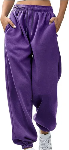 WPNMASNP Pantalones cargo para mujer, pantalones casuales de entrenamiento, pantalones deportivos de cintura alta, pantalones holgados Y2K modernos