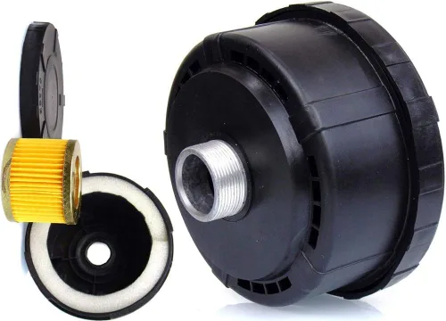 Miniatura 2 de 1" BSP 1.299 in compresor de aire silenciador filtro, metal admisión filtro sonido silenciador para compresor de aire