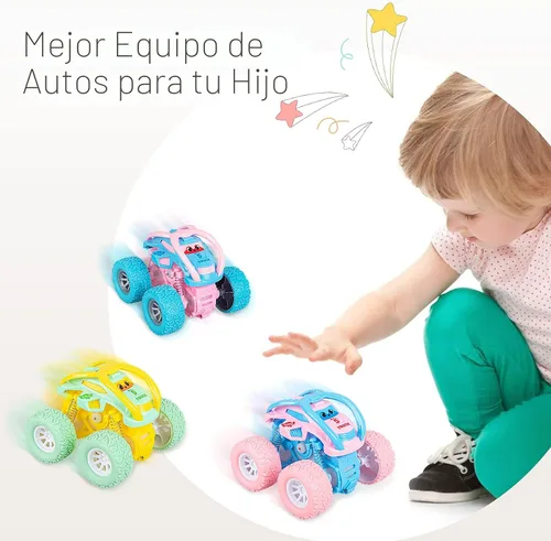 Miniatura 7 de LODBY Juguetes de Coches para Regalos de Niñas de 2, 3 y 4 Años, Juguetes de Coches de Retroceso para Niños Pequeños de 2-6 Años, Camiones Monstruo