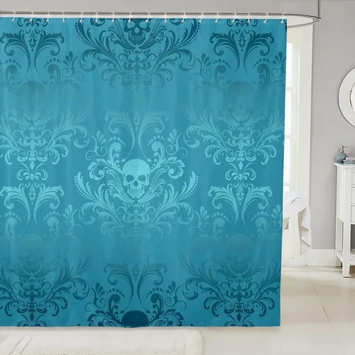 Miniatura 17 de Erosebridal Cortina de ducha para decoración de baño, con estampado de leones y rosas, para niños, adolescentes, niños, niñas, habitación del hogar