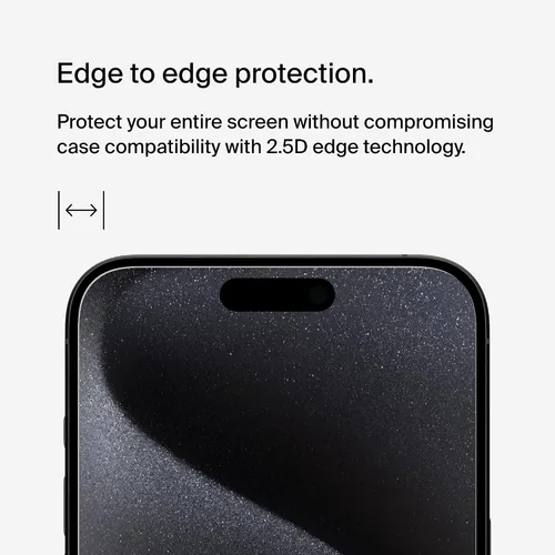 Miniatura 6 de Belkin ScreenForce UltraGlass 2 - Protector de pantalla para iPhone 15 Pro Max, resistente a los arañazos, vidrio probado con dureza 9H con diseño