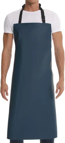 Miniatura 10 de Homsolver Heavy Duty Vinyl Waterproof Apron for Unisex Adult, Ultra Lightweight, Chemical Resistant Industrial Work Apron Negro