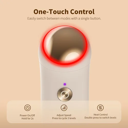 Miniatura 7 de Breo Lucky 7 Pistola de masaje con calor, masajeador de percusión de tejido profundo para espalda y cuello para aliviar el dolor, potencia portátil
