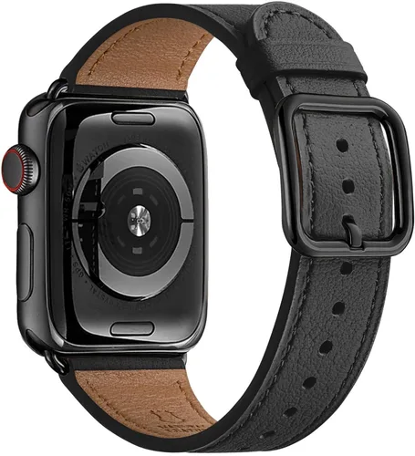 Miniatura 21 de MNBVCXZ Correas de cuero compatibles con Apple Watch para mujeres, correa de repuesto genuina para iWatch Series 11 10 9 8 7 6 5 4 3 2 1 SE 3 SE 2