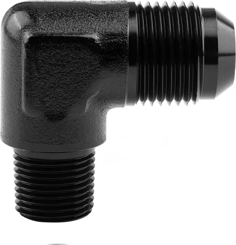 Miniatura 24 de EVIL ENERGY Adaptador de ajuste de 6AN a 3/8" NPT macho de 90 grados, aluminio