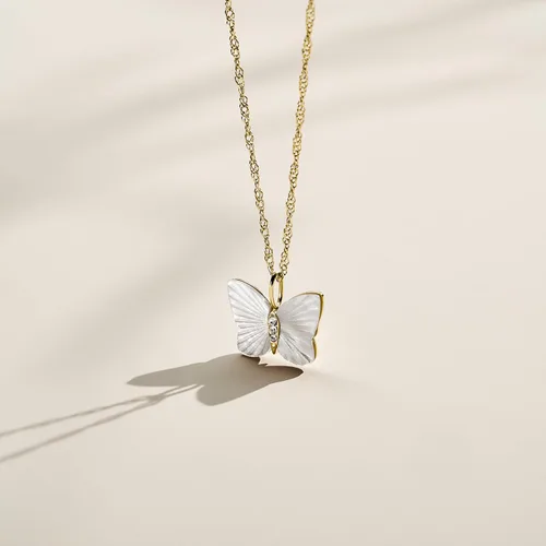 Miniatura 5 de Fossil - Collar con colgante de acero inoxidable en tono dorado para mujer