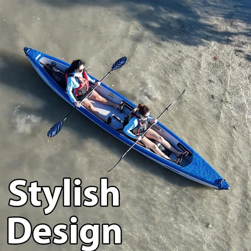 Miniatura 5 de Sea Eagle RazorLite Kayak inflable – Ligero, punto caído, kayak de turismo de alta velocidad – Solo o en tándem – Asiento trasero alto, remo (s)