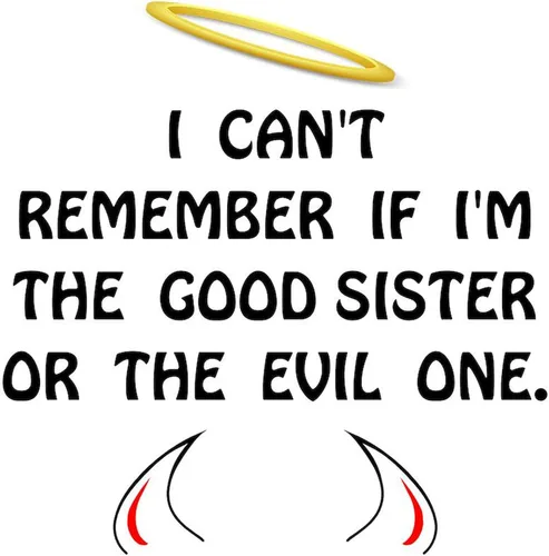 Miniatura 3 de CafePress Good Evil – Hermana – El único Taza de café, taza de café, S, Blanco