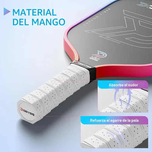 Miniatura 5 de DGYGQ Pickleball Paddles with Polypropylene Honeycomb Core, Increased Power for Ultimate Spin & Consistency Rojo y azul