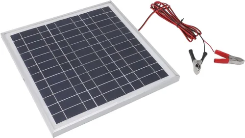 Miniatura 3 de Acouto : 50W Portable Solar Panel Monocrystalline Silicon Solar Panel with 9.8FT Cable 18V Red and Black Battery Clips RV Camping Hiking with Battery